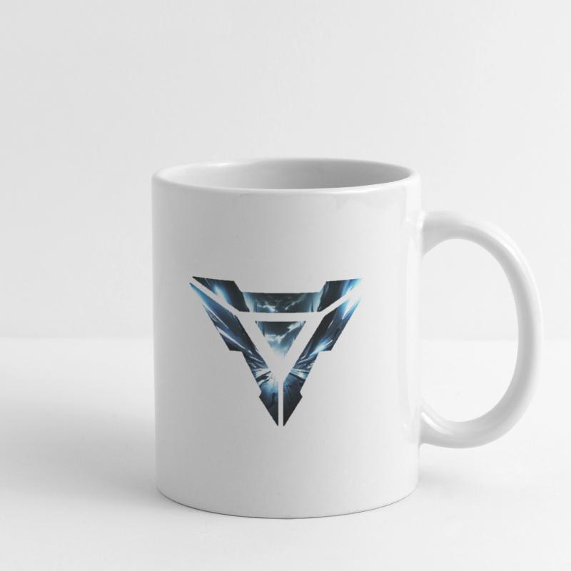 Futuristic Cyber Realm Triangular Design Mug