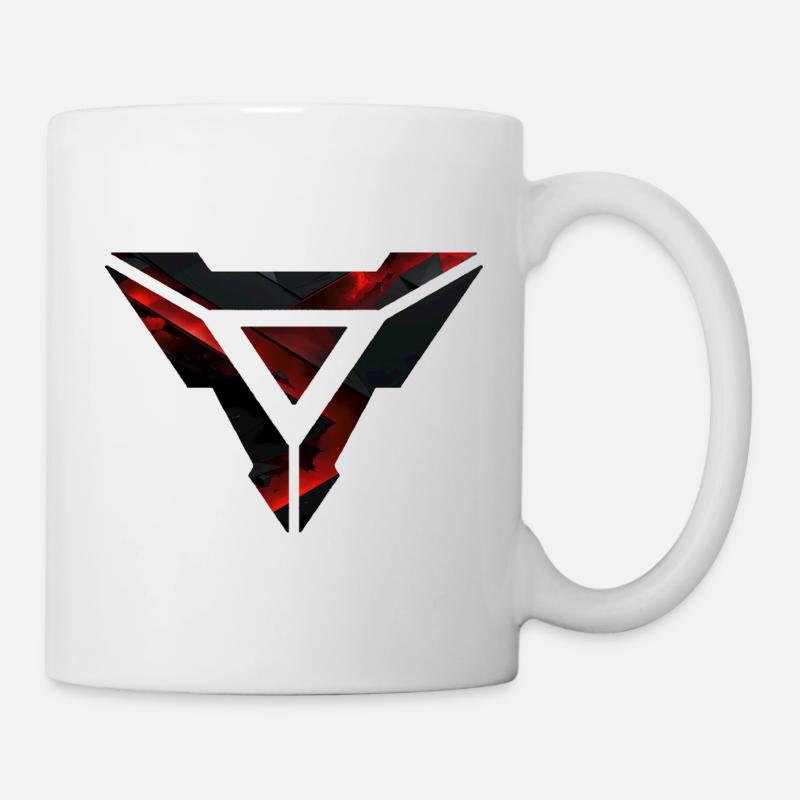Futuristic Geometric Burst Design - Mug - white