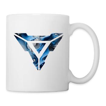 Abstract Blue Fluid Triangular Design - Mug - white - Right