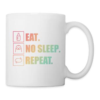 Eat. No Sleep. Repeat. – Parent mode active - Mug - white - Right