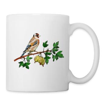 Bunter Vogel - Tasse - Weiß - Rechts