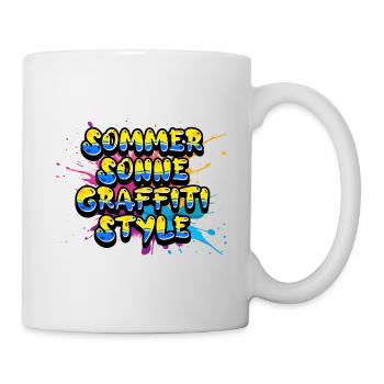 Summer Sun Graffiti Style Lettering - Mug - white - Right