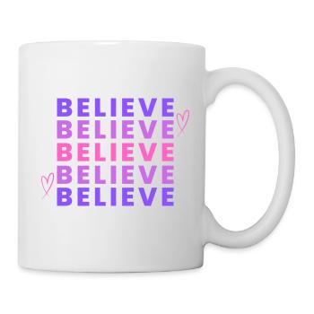 Inspirational Believe Gradient Typography - Mug - white - Right