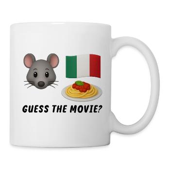 Italian theme with mouse, flag and pasta - Mug - white - Right