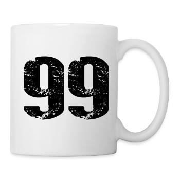 99 Zahl Trikot - Tasse - Weiß - Rechts