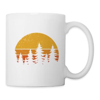 forêt nature arbres nature sauvage extérieur randonnée - Mug blanc - blanc - Droite