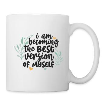 Becoming My Best Self Quote Design - Mug - white - Right