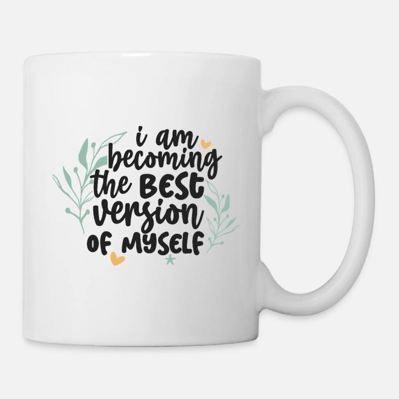 Mein bestes Selbstzitat-Design werden - Tasse - Weiß