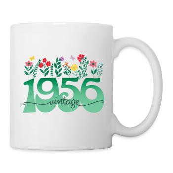 1956 Flowers 70 Years Anniversary Woman - Mug - white - Right
