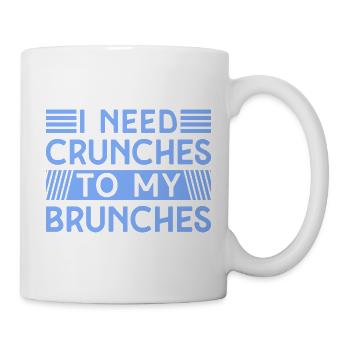 Fitness Motivation Bodybuilder I Need Crunches - Tasse - Weiß - Rechts