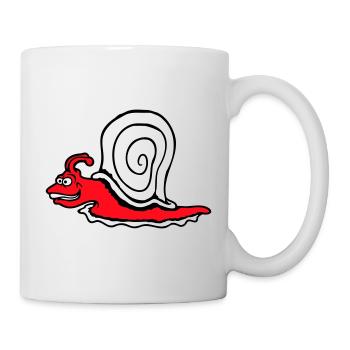 Escargot Fast Crawl Drôle Dessin animé Frénésie - Mug blanc - blanc - Droite