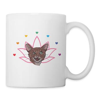 Chat Chakra - Mug blanc - blanc - Droite