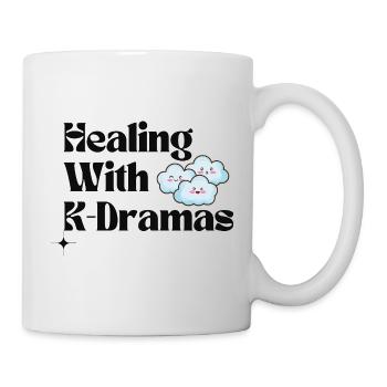 Healing With K-Dramas | Cute Cloud Aesthetic gift - Mug - white - Right
