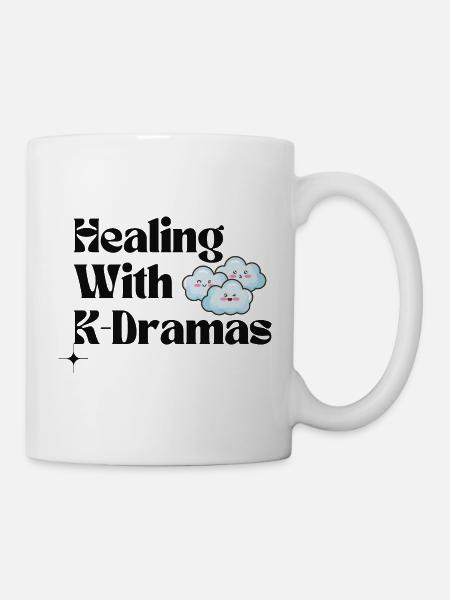 Healing With K-Dramas | Cute Cloud Aesthetic gift - Mug - white