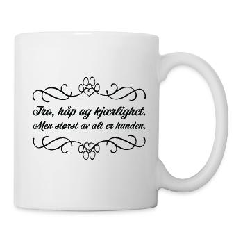 But the biggest of all is the dog. - Mug - white - Right