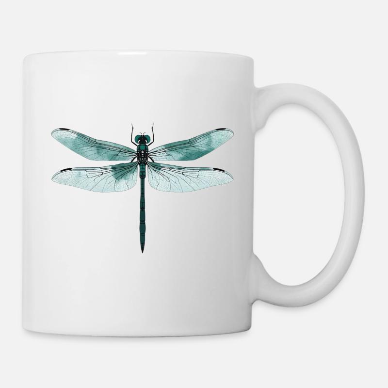 Libellule. Dragonfly - dragon-fly - libellule - Mug blanc - blanc
