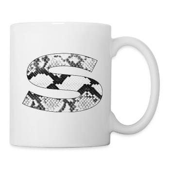 Lettre à motif en peau de serpent s - Mug blanc - blanc - Droite