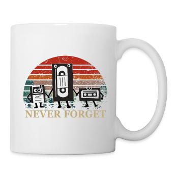 Trio de cassettes rétro avec thème Never Forget - Mug blanc - blanc - Droite