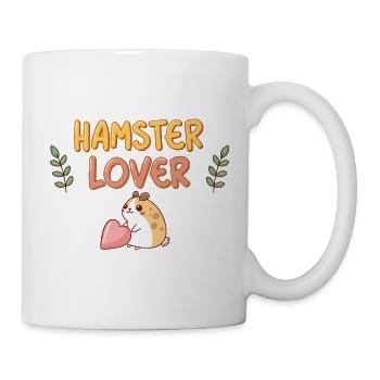 Design Hamster Amoureux avec Cœur Rose - Mug blanc - blanc - Droite