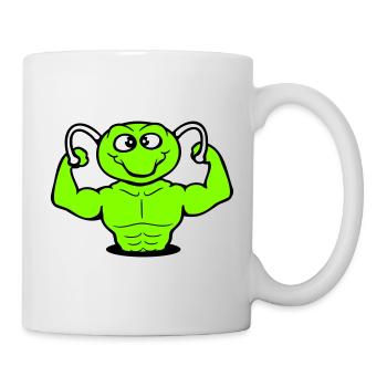 Caterpillar Bodybuilder Muscle Building Strong Fitness Gym - Mug - white - Right