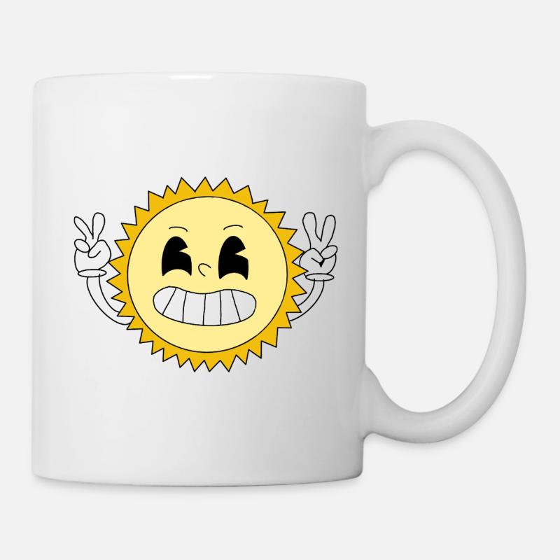 Sun Smile Glücklich - Tasse - Weiß