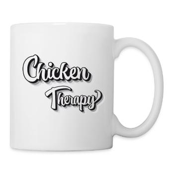 Conception motivationnelle de thérapie par le poulet - Mug blanc - blanc - Droite