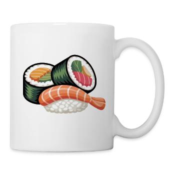 Einfache Sushi-Rolle - Tasse - Weiß - Rechts