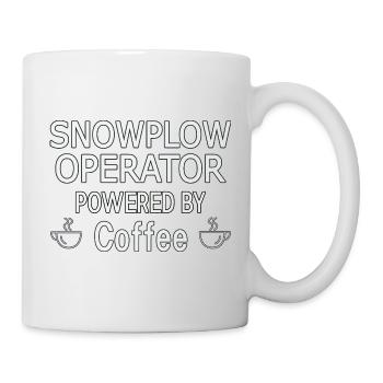 Snowplow Operator Powered Coffee Snow Plow Driver - Mug - white - Right