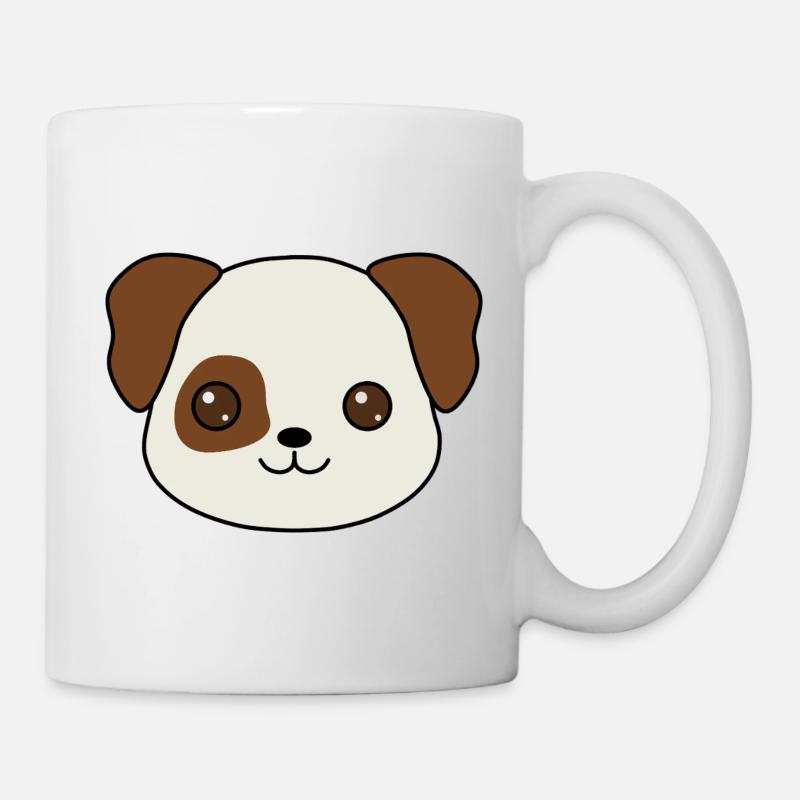 conception de dessin animé de chiot charmant - Mug blanc - blanc