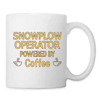 Snowplow Operator Powered Coffee Schneepflugfahrer - Tasse - Weiß - Rechts