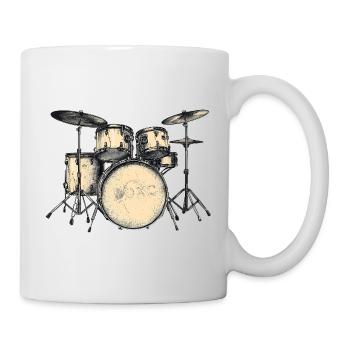 Rocking drum design for music lovers - Mug - white - Right