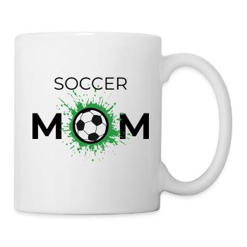 Un design de football dynamique pour les mamans de football - Mug blanc - blanc - Droite
