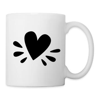 Cute heart as a sign of love - Mug - white - Right