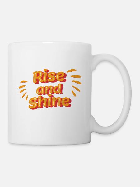 Aufstehen und glänzen: Side Quest T-Shirt - Tasse - Weiß