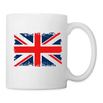 Distressed Union Jack Flag - Mug - white - Right