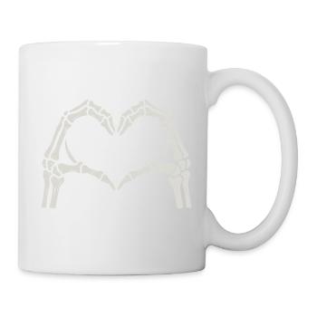 Heart Skeleton Hands - Mug - white - Right