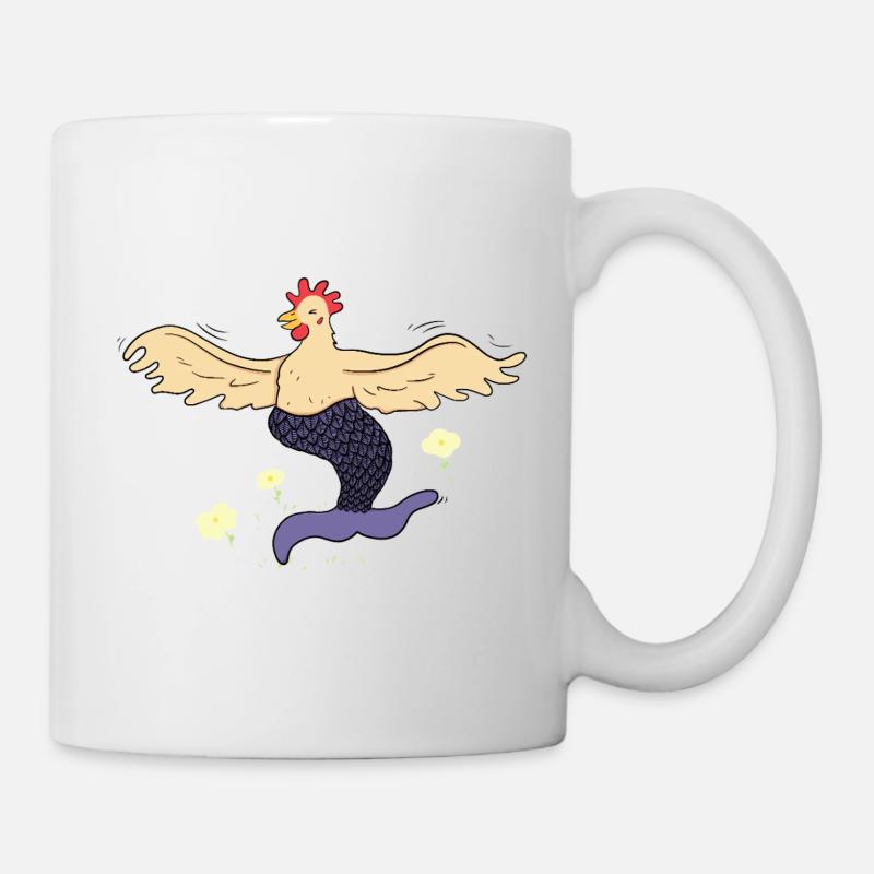 Joyeuse poule-sirène - Mug blanc - blanc