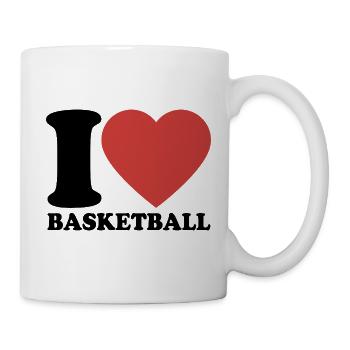 J’aime le basketball - Coeur - Sports - Mug blanc - blanc - Droite
