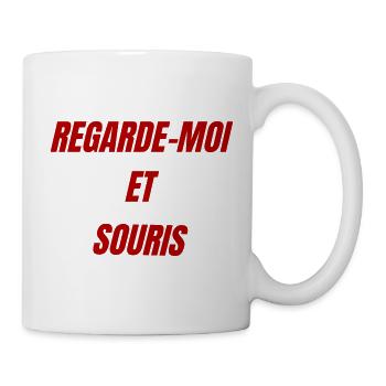 Regarde Moi et Souris - Mug blanc - blanc - Droite