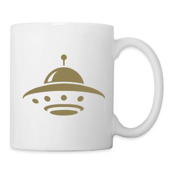 Minimaliste OVNI Alien soucoupe volante Sil - Mug blanc - blanc - Droite