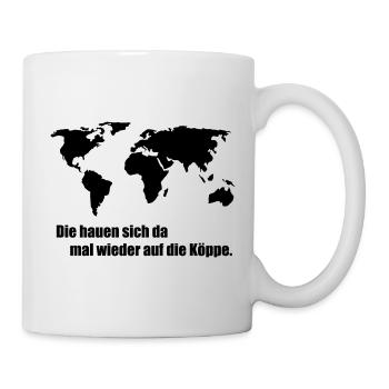Weltkarte - Tasse - Weiß - Rechts