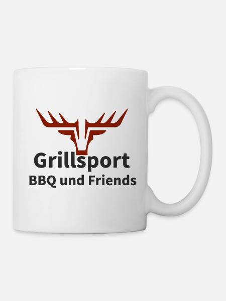 Grillsport BBQ Freunde Logo - Tasse - Weiß