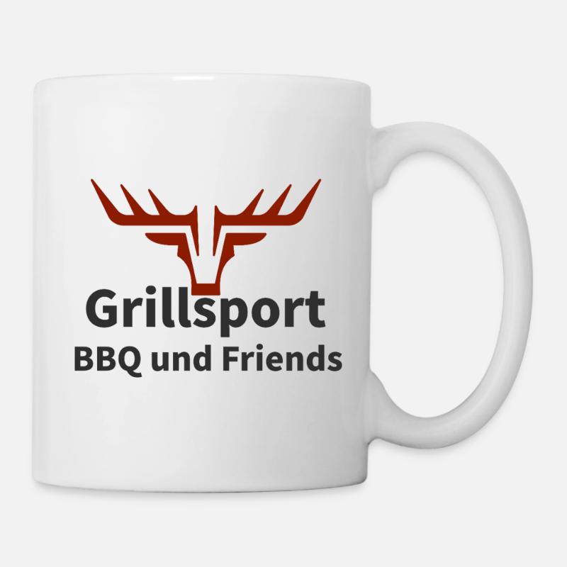 Grillsport BBQ Freunde Logo - Tasse - Weiß