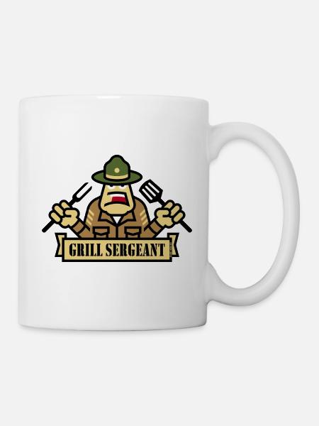 Grill Sergeant (Grillen / BBQ / Barbecue) - Tasse - Weiß