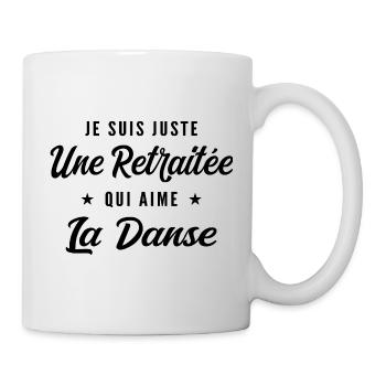 Retraitée Danseuse Humour Cadeau Retraite - Mug blanc - blanc - Droite
