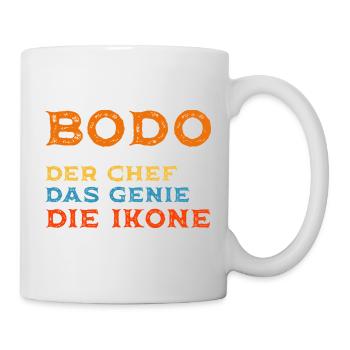 BODO_rustikal_genie_ikone - Tasse - Weiß - Rechts