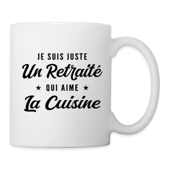 Retraité Cuisinier Humour Cadeau Retraite - Mug blanc - blanc - Droite
