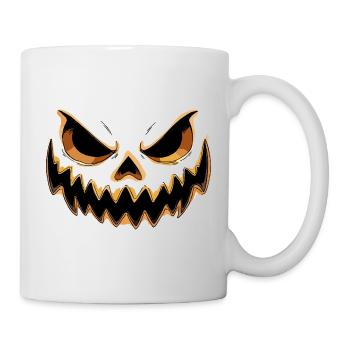 Grim Pumpkin Face for Halloween Boo - Mug - white - Right