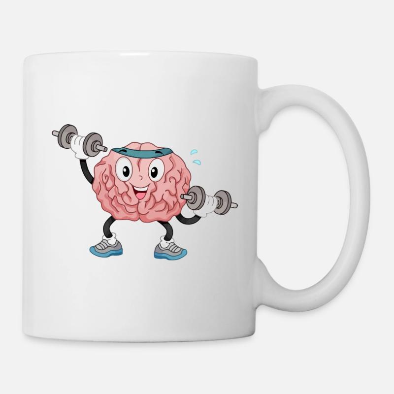 Brain in the gym - Mug - white