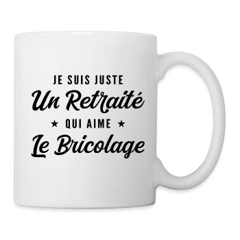 Retraité Bricoleur Humour Cadeau Retraite - Mug blanc - blanc - Droite